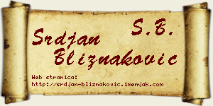 Srđan Bliznaković vizit kartica